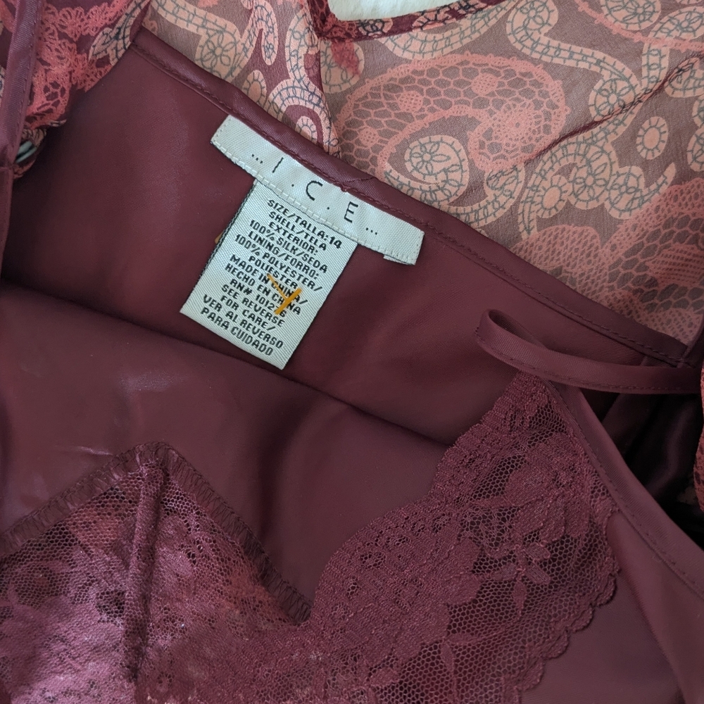 Beautiful 90s Silk Beaded Bias Slip Dress - Picture 3 of 16